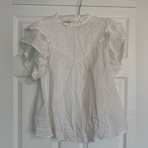 GUC A New Day white eyelet blouse size medium